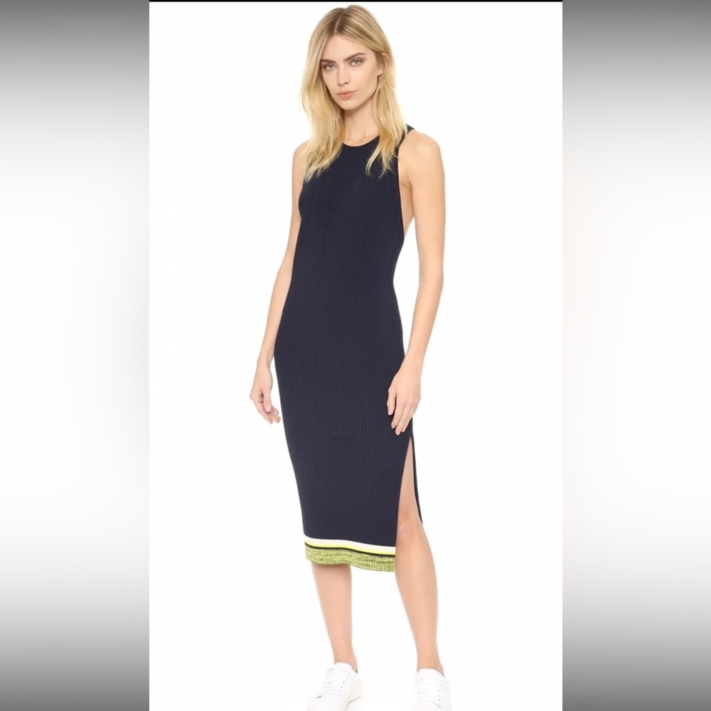 Rag & bone Sheridan ribbed sleeveless dress midi size medium